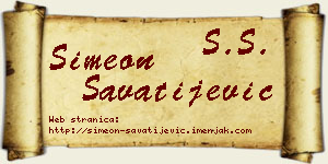 Simeon Savatijević vizit kartica